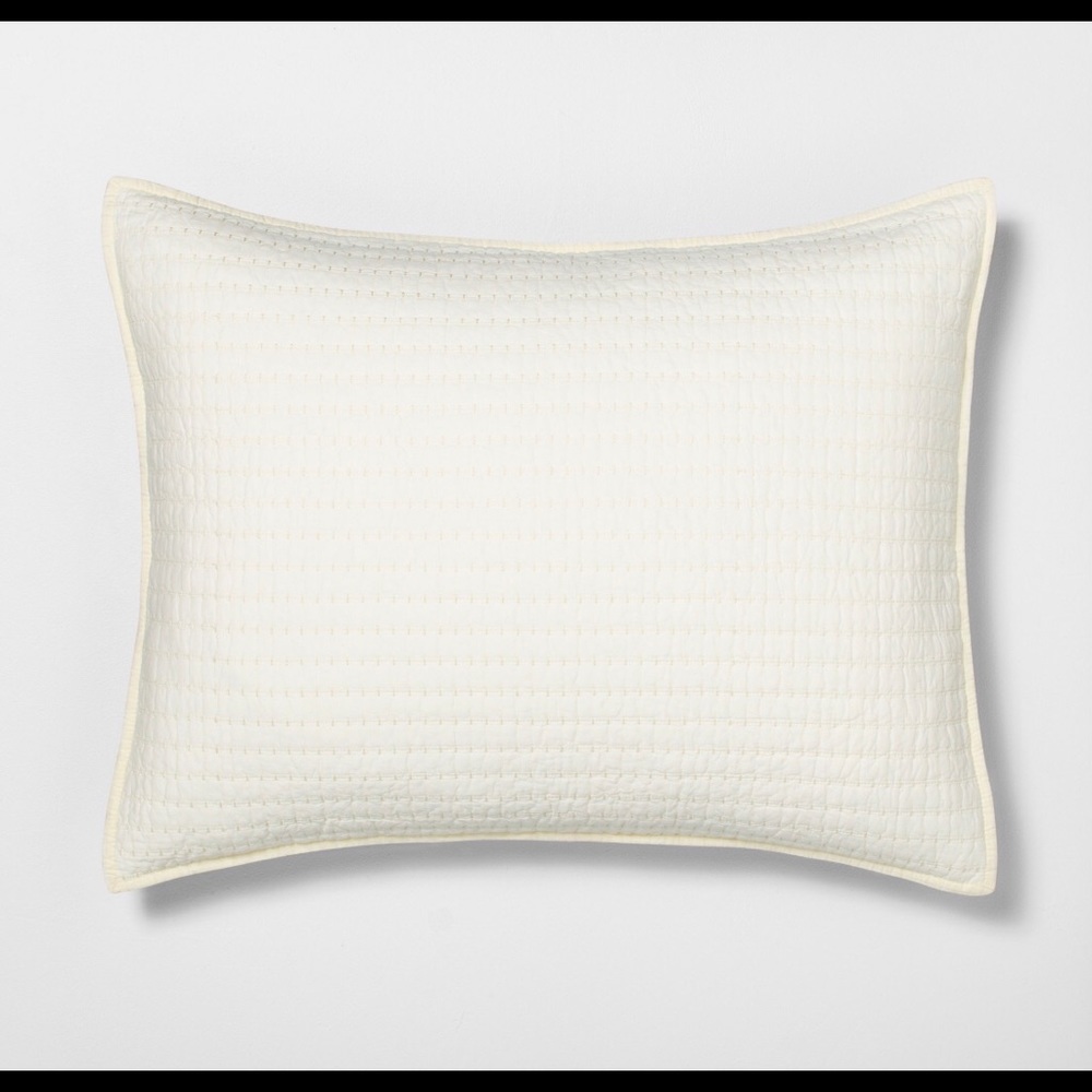 2 Hearth & Hand Magnolia Standard Solid Texture Pillow Shams Chip Joanna Gaines - Picture 9 of 10